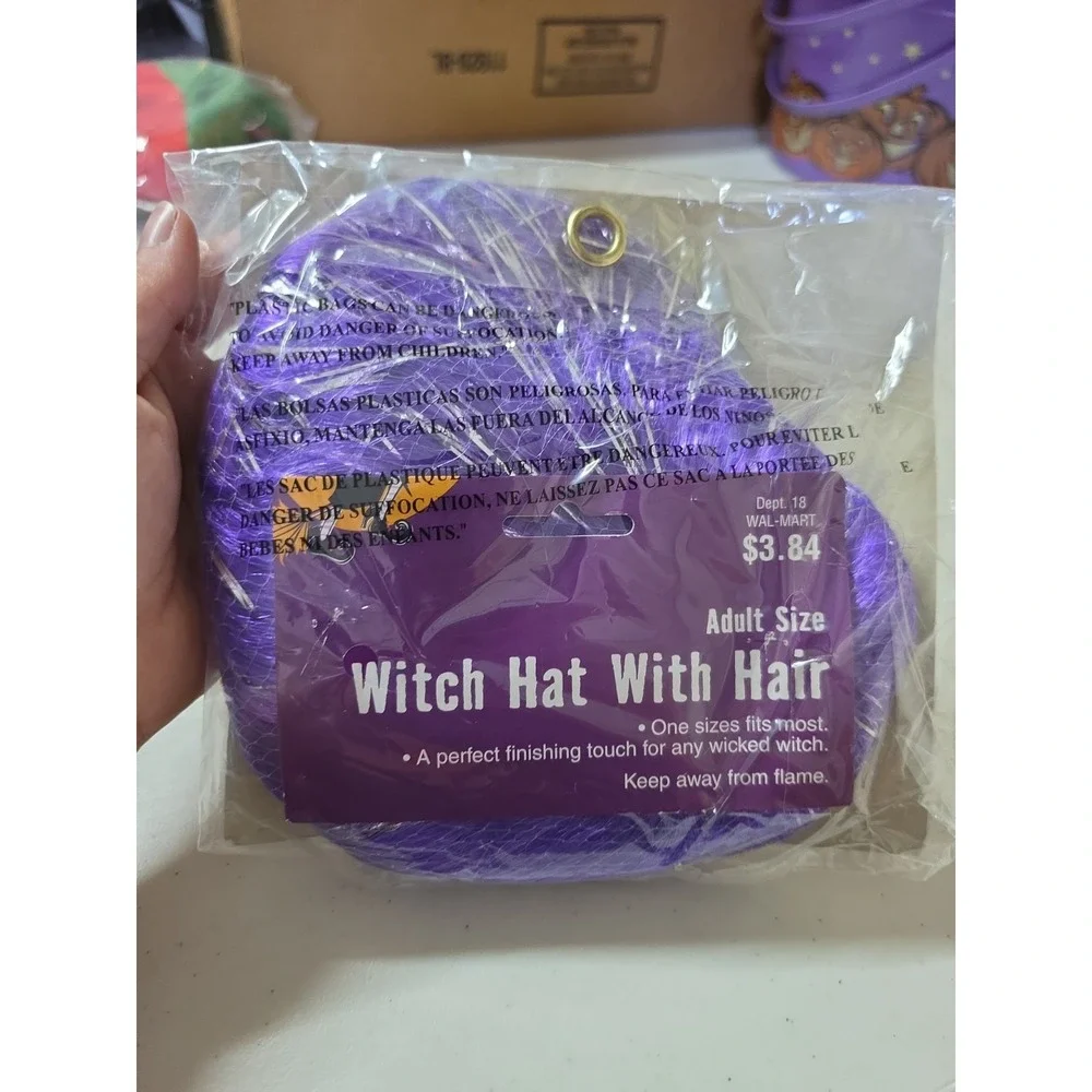 Vnt Purple Tinsel Wig Adult Size Halloween